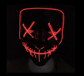 LED Glow Mask - Flashing Ghost Face for Adults